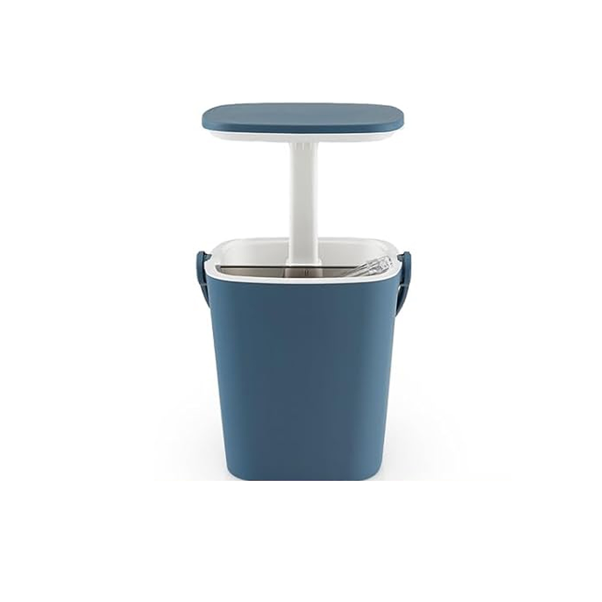 COSTWAY 3-in-1 Kühlbar Tragbarer Beistelltisch mit Hebebarer Platte, 15 L Kühlbox mit Flaschenöffner & Abnehmbarem Ablagefach Image