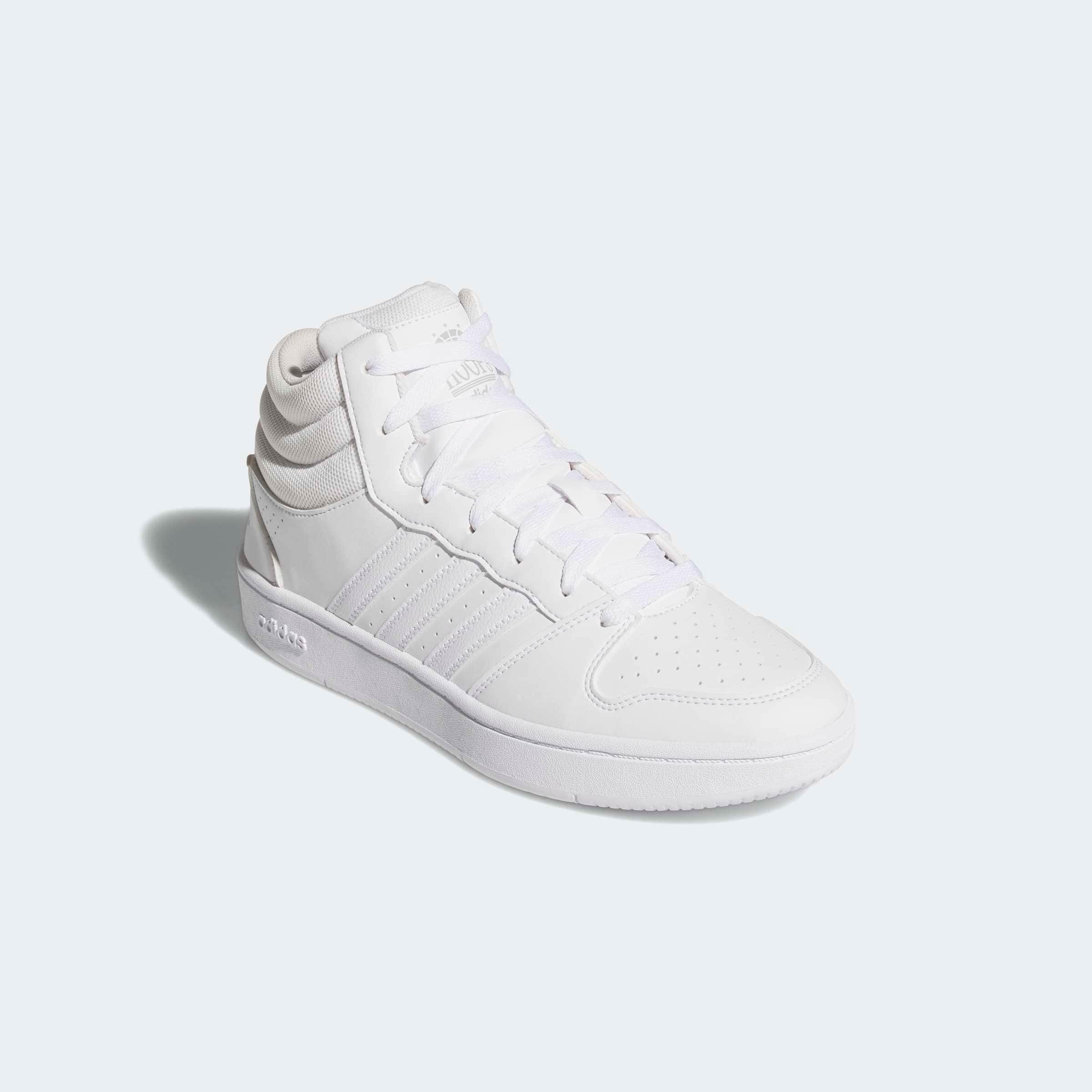 Sneaker ADIDAS SPORTSWEAR "HOOPS MID CLASSIC", Damen, Gr. 47, cloud weiß, ftwr weiß, grau two, Synthetik, Schuhe Sneaker