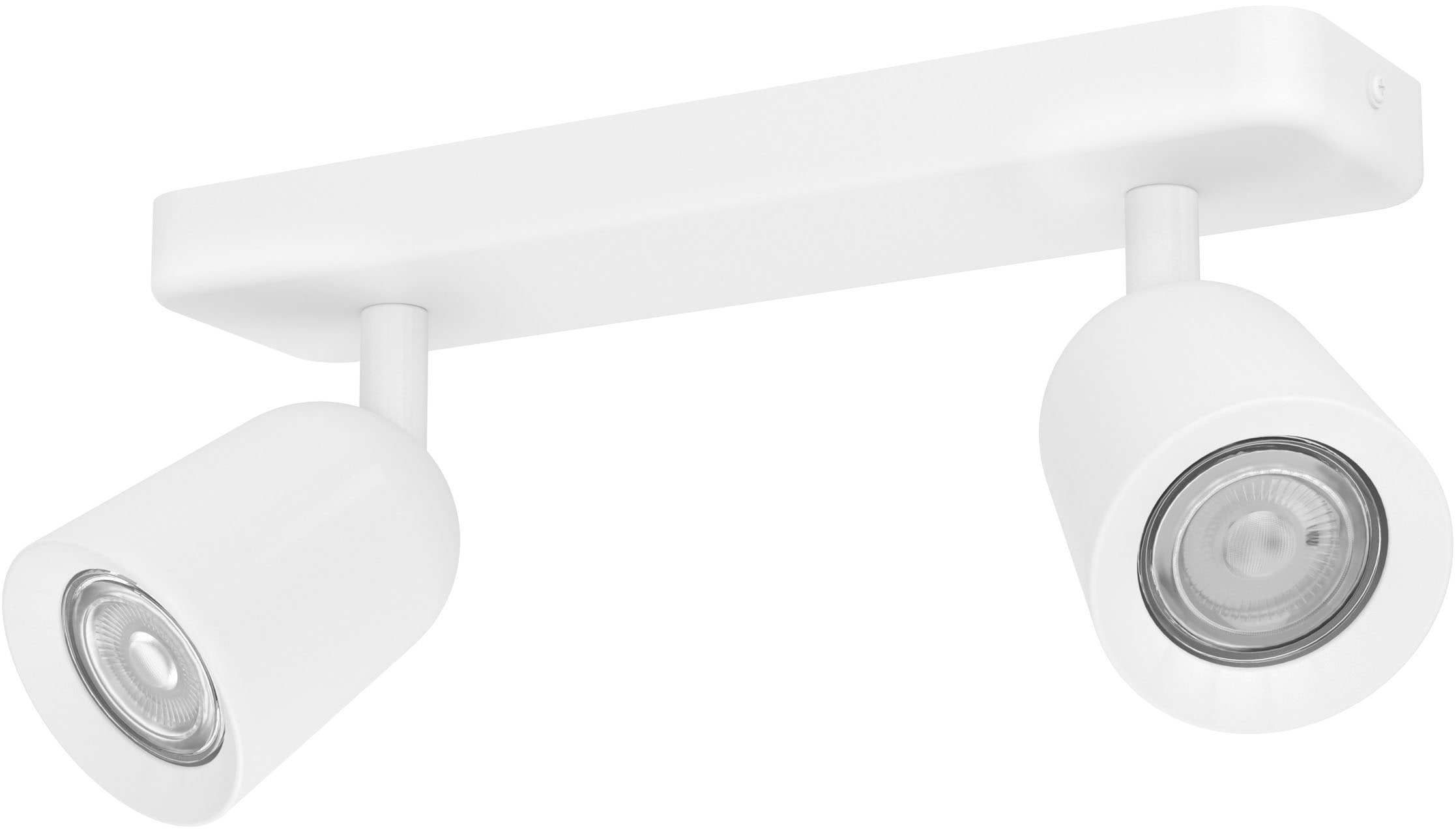 EGLO Deckenspot "CAMALDOLI Spotlampe - Stahl - GU10 - 2X10W - IP20", weiß, 2, H: 11,5cm, 1 Stk., Leuchten, Wandleuchte, Wandspot, schwenkbar, Strahler, L30 x B4,5 x H11,5 cm, Deckenspot