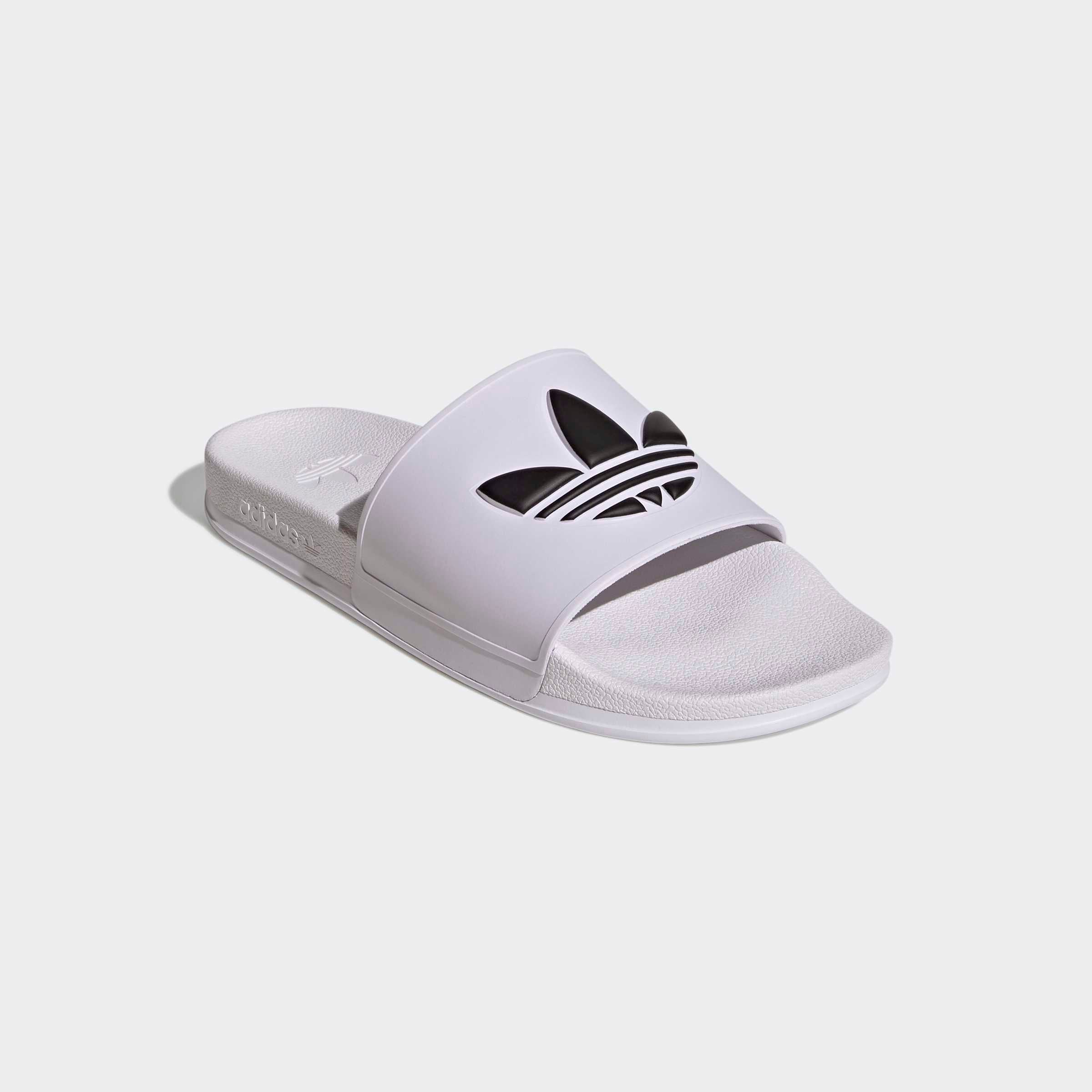 Badesandale ADIDAS ORIGINALS "ADILETTE OG CF BADESCHLAPPEN", Herren, Gr. 43, cloud weiß, core schwarz, cloud weiß, Synthetik, Schuhe