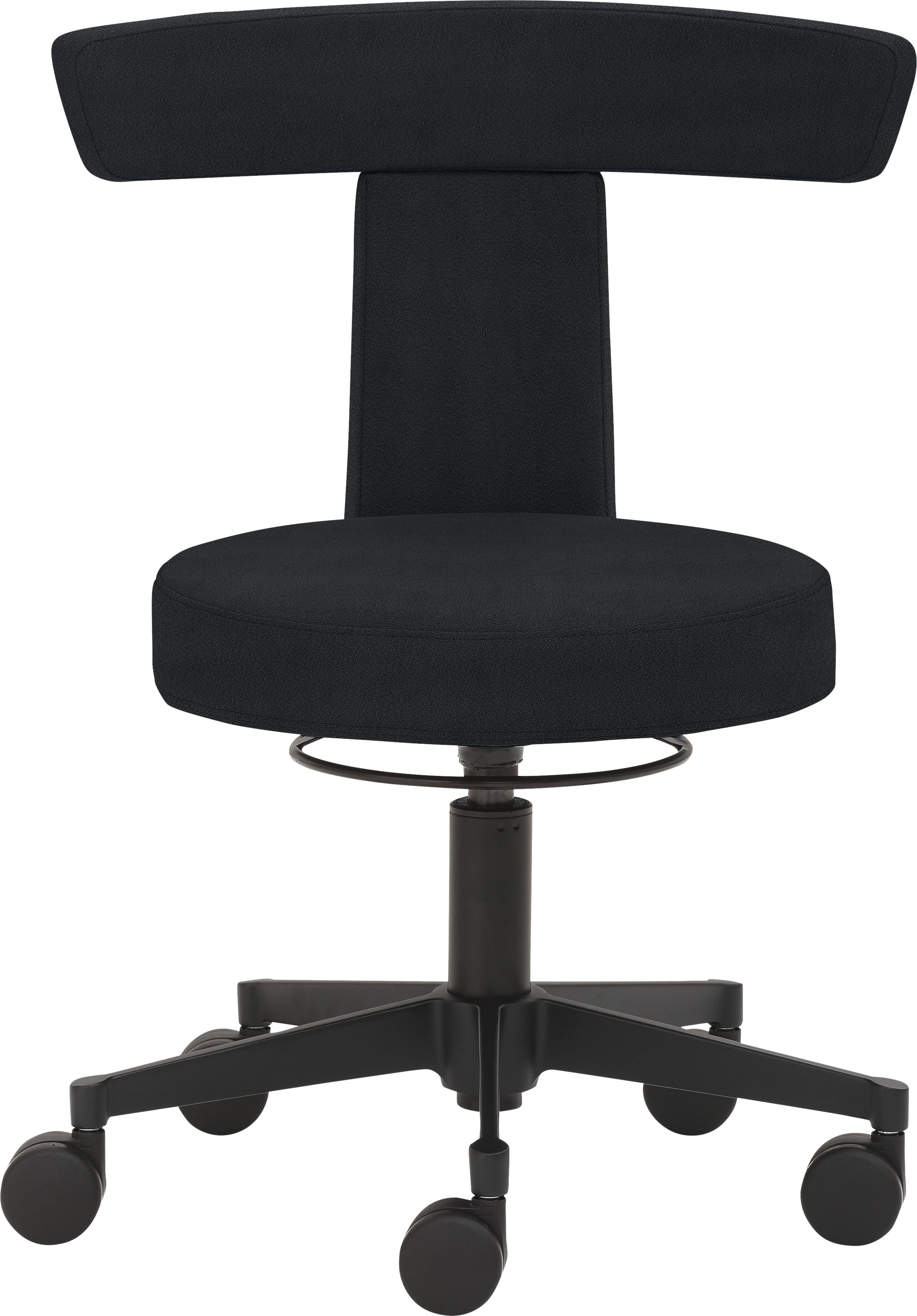 Arbeitshocker MAYER SITZMÖBEL "Funktionshocker myDUO", schwarz, B:54cm H:90cm T:56cm, 100% post-consumer recyceltes Polyester, Hocker, Bürohocker Kinderdrehstuhl Drehstuhl, besonders niedrige Sitzhöhe