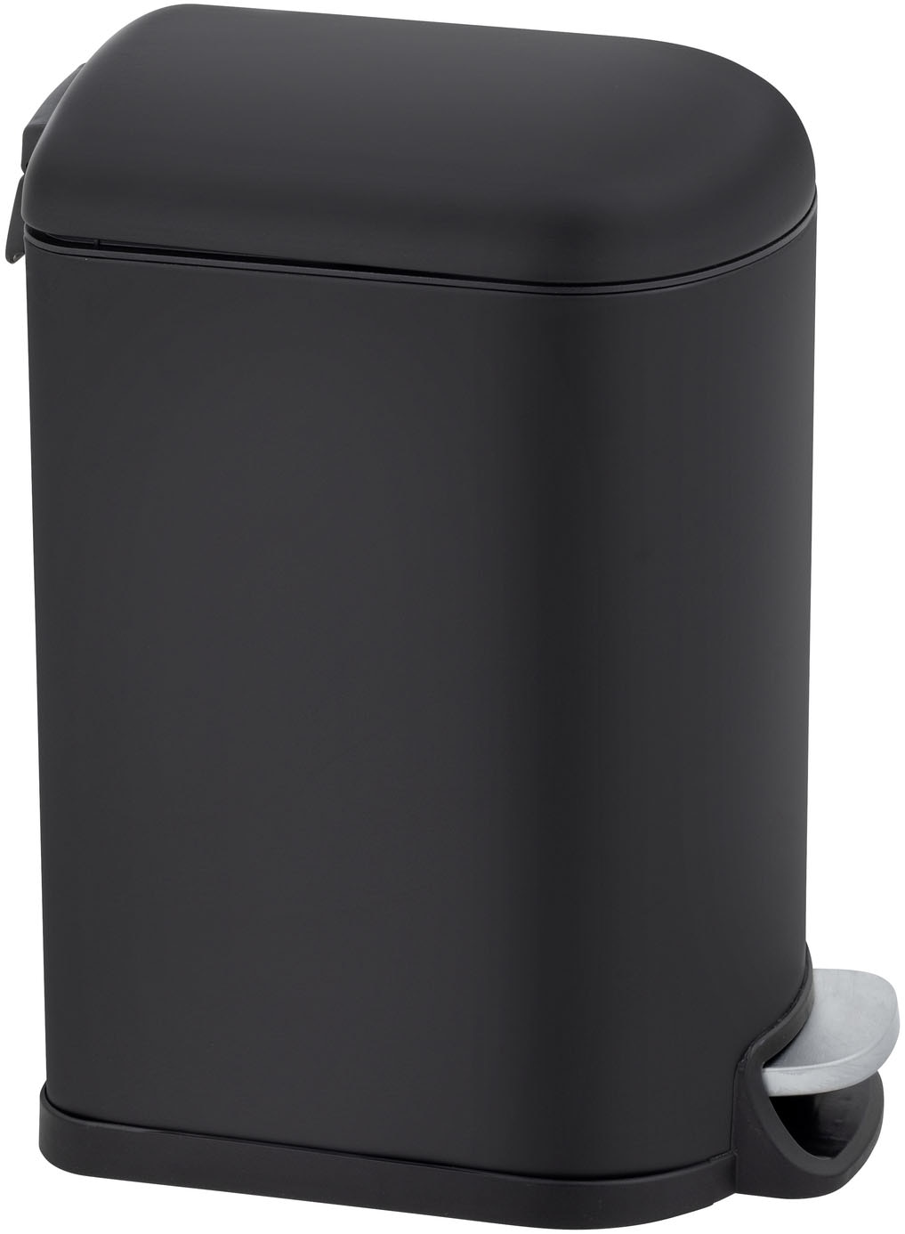 Mülleimer "LARA", schwarz, B:30cm H:39cm T:18cm, Eisen, Polypropylen, SCHÖNER WOHNEN-KOLLEKTION, Mülleimer, Mülleimer, Treteimer mit Innenbehälter für die Küche, Easy-Close-Mechanik, 10 L