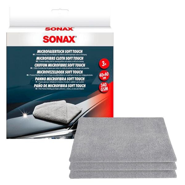 SONAX Mikrofasertücher »soft touch« 3 Stück grau, 40 cm Image