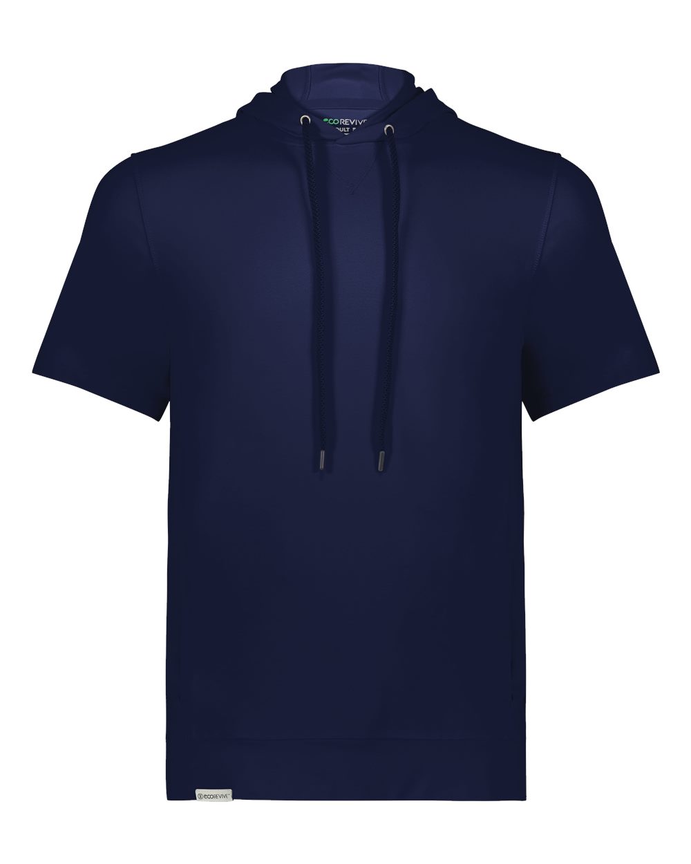 Holloway 222605 Youth Ventura Soft Knit Short Sleeve Hoodie in Navy Blue size Medium | suede