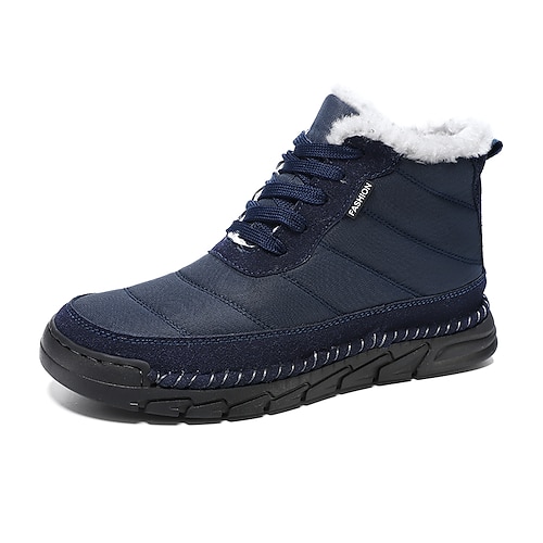 Olivgrüne Herren-Winterwanderschuhe, wasserdichte und isolierte Stiefel für Schnee und Outdoor-Abenteuer, bequemes Schuhwerk für kaltes Wetter und unwegsames Gelände Image