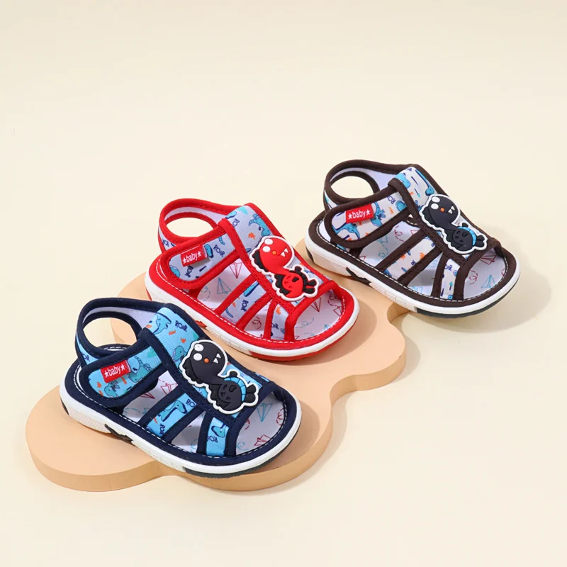2025 Baby Sound Schuhe Kleinkind Prewalking Sommer Sandale Hohe Qualität Niedlichen Tier für Jungen und Mädchen Kid Quietschende Sneaker MY2402 Image