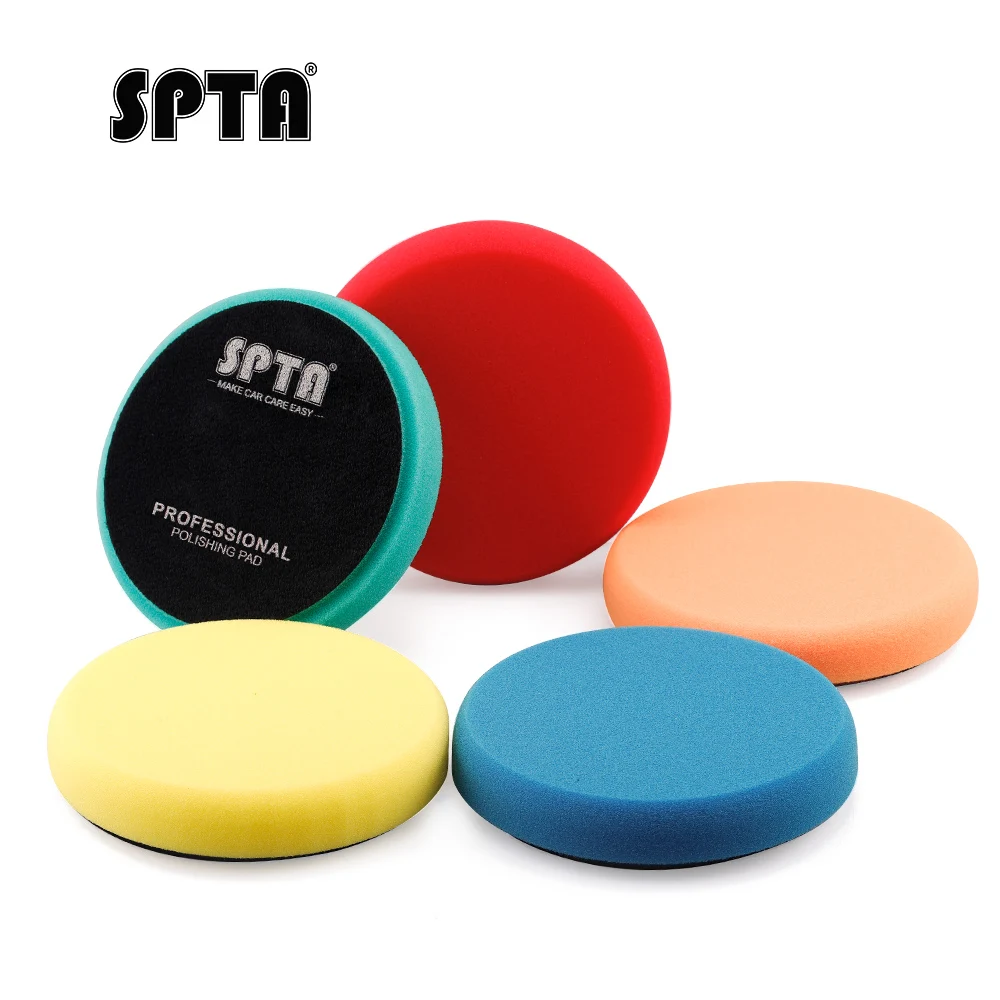 (Einzelverkauf) SPTA 3"(80mm)/5"(125mm)/6"(150mm)/7"(180mm) Auto Schwamm Polieren Polieren Pads Für DA/RO/GA Auto Puffer Polierer Image