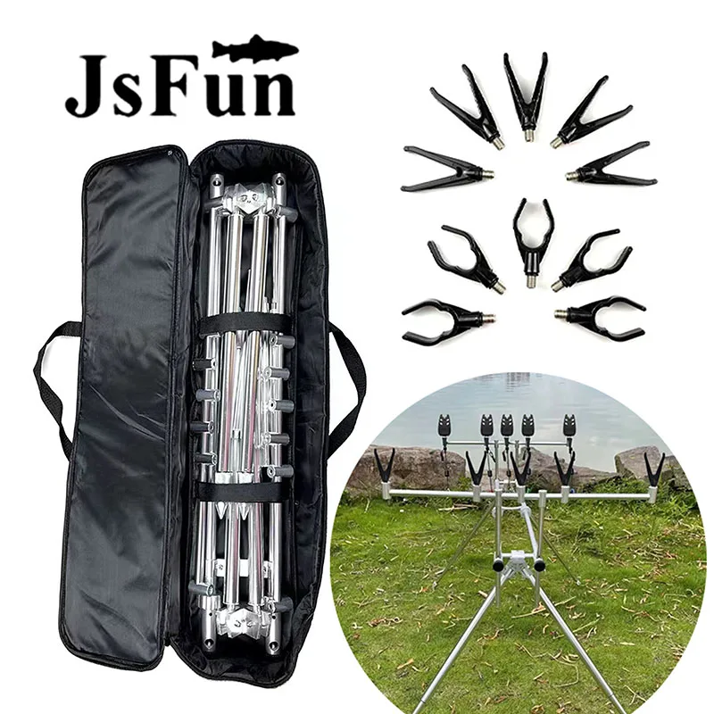 Aluminium Angelrute Pod Einstellbare Umweltfreundliche Angelrute Ständer Halter Für Karpfen Angeln Biss Alarm Versenkbare Pole Halter Image