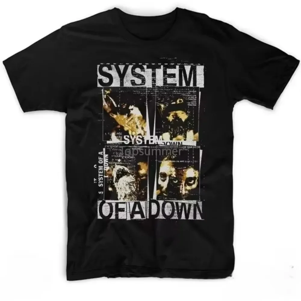 System of A Down Band Print Herren Sport T-Shirt Hip-Hop Rock Outdoor Street Music Sänger Fan Reine Baumwolle Kurzarm Kleidung Top