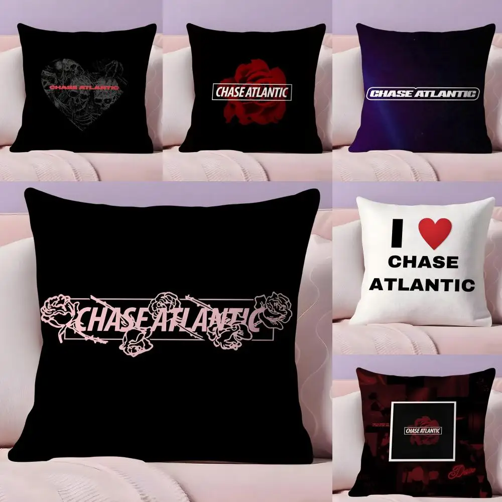 Rock Band Chase Atlantic Kissenbezug, Plüschstoff, weich, doppelseitig bedruckt, Sofa, warm, Winter, Zuhause, Geschenk, Kissenbezug Image