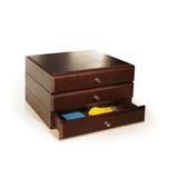Bindertek Stacking Wood Desk Organizer Wood in Brown | 8 H x 13.5 W x 11.5 D in | Wayfair WK3-MA