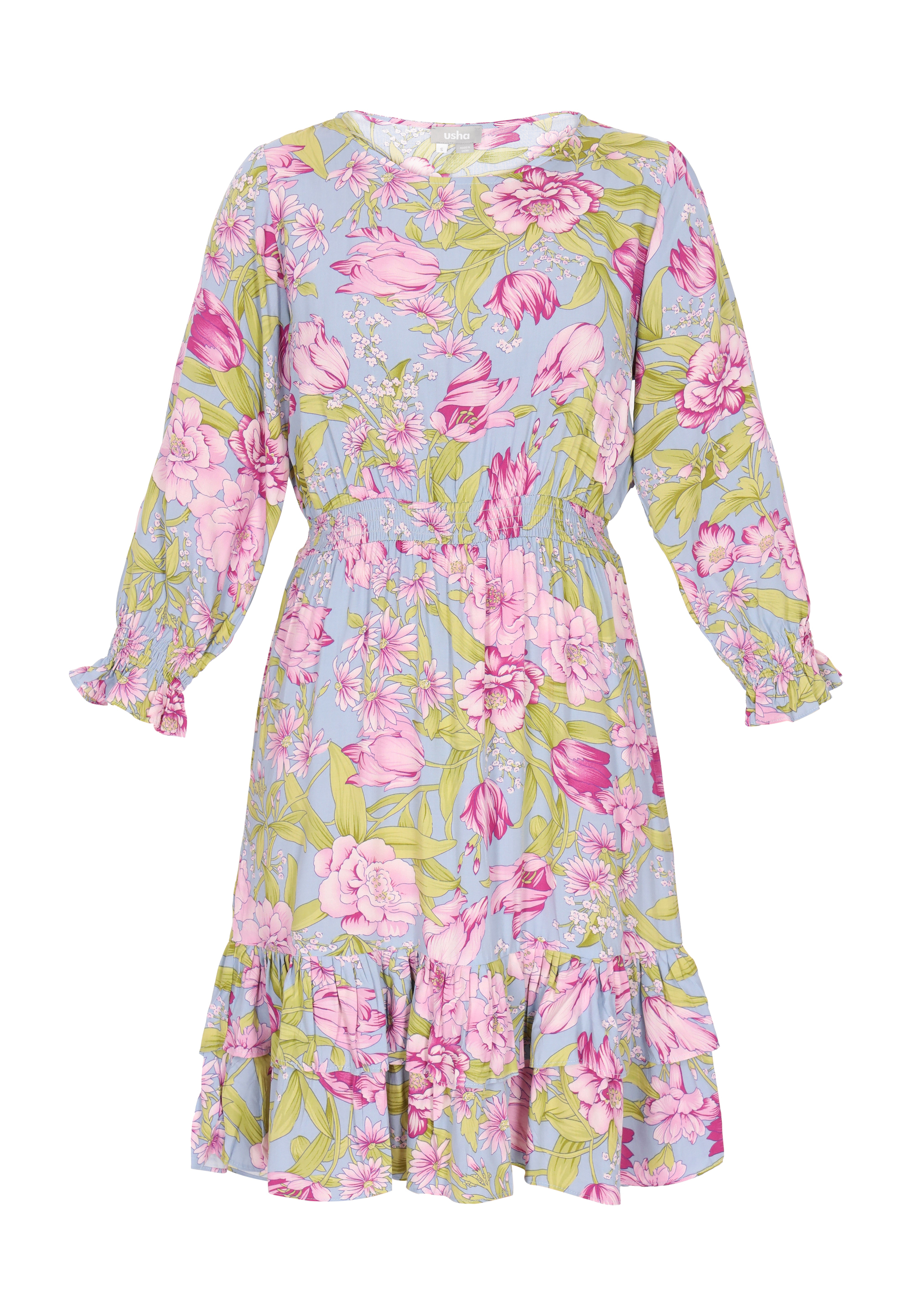 FELIPA Kleid Frauen blau mehrfarbig M