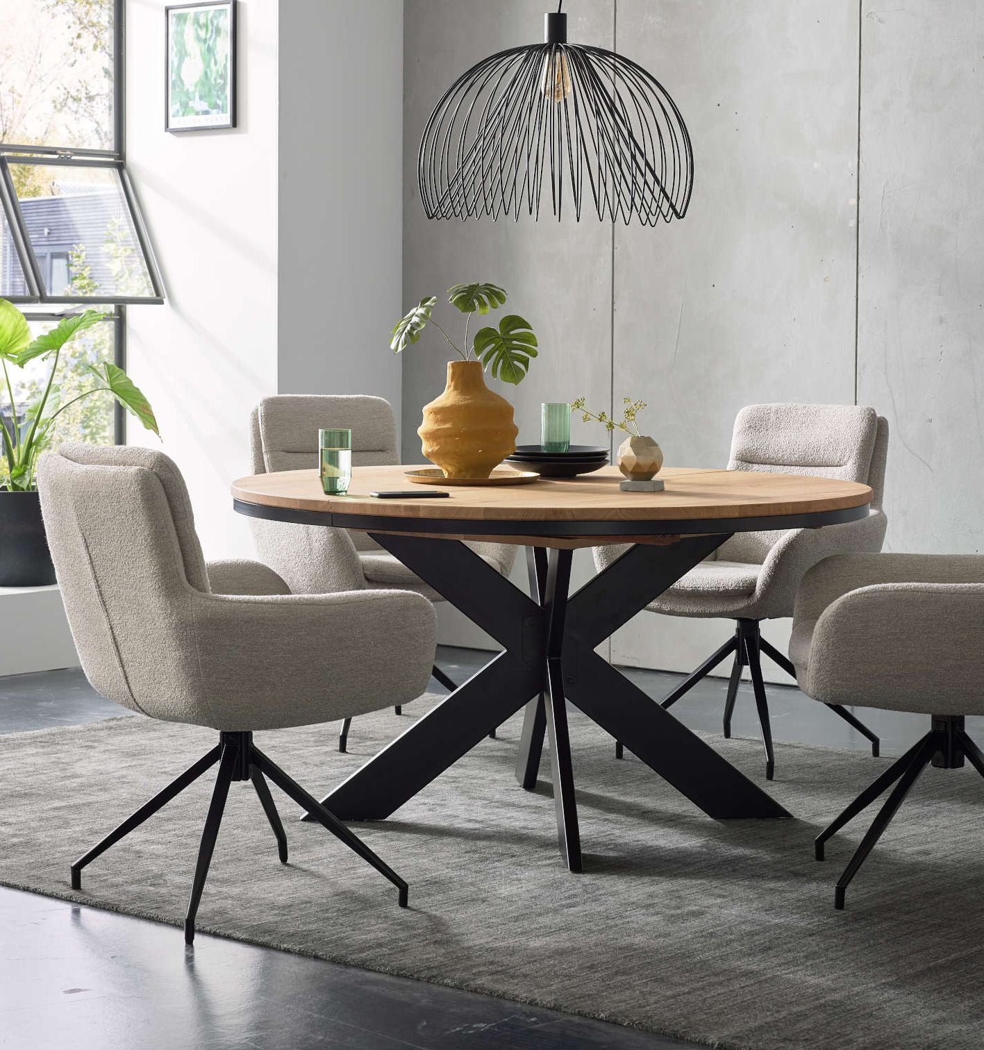 Esstisch rund Eiche massiv Notting Hill Wildeiche geölt 140 cm