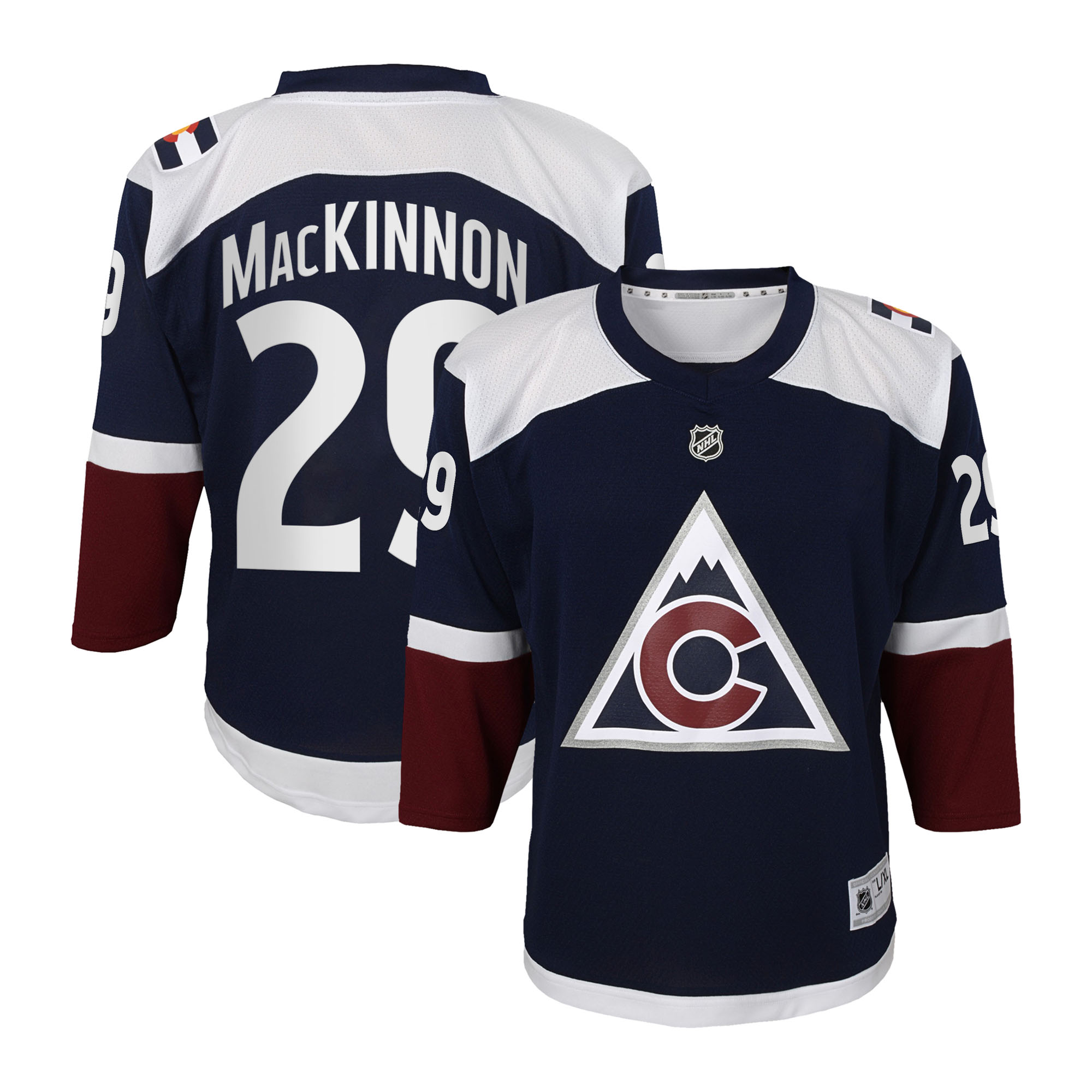Colorado Avalanche Fanatics Replica Heimtrikot - Schwarz - Nathan MacKinnon - Jugendliche Image