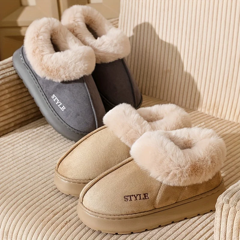 2025 Winter Neue Ankunft frauen Komfort Plus Fleece Isolierte Schnee Stiefel Mode Lässig Dicke Sohle Stiefel Image