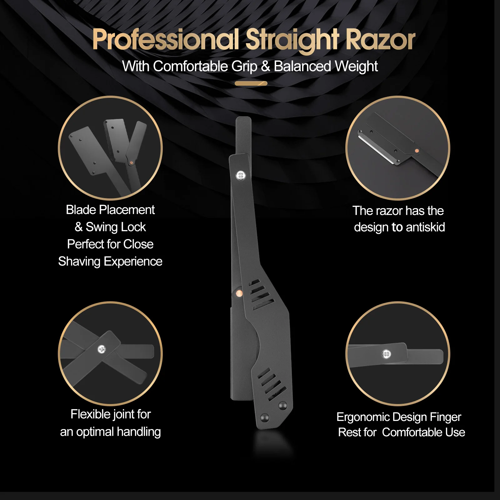 1PC Klapp Manuelle Rasiermesser Aluminium Legierung männer Haar Entfernung Bart Rasieren Werkzeuge Friseur Rasierer Barber Zubehör Image