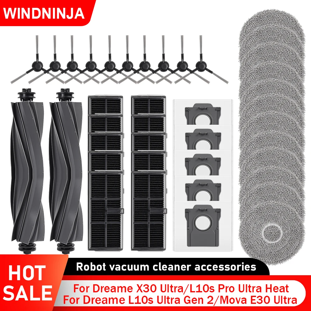 Für Dreame X30 Ultra L10s Pro Ultra Heat L10s Ultra Gen 2 Mova E30 Ultra Vakuum Teile Hauptwalze Seitenbürste Filter Mopp Staubbeutel Image