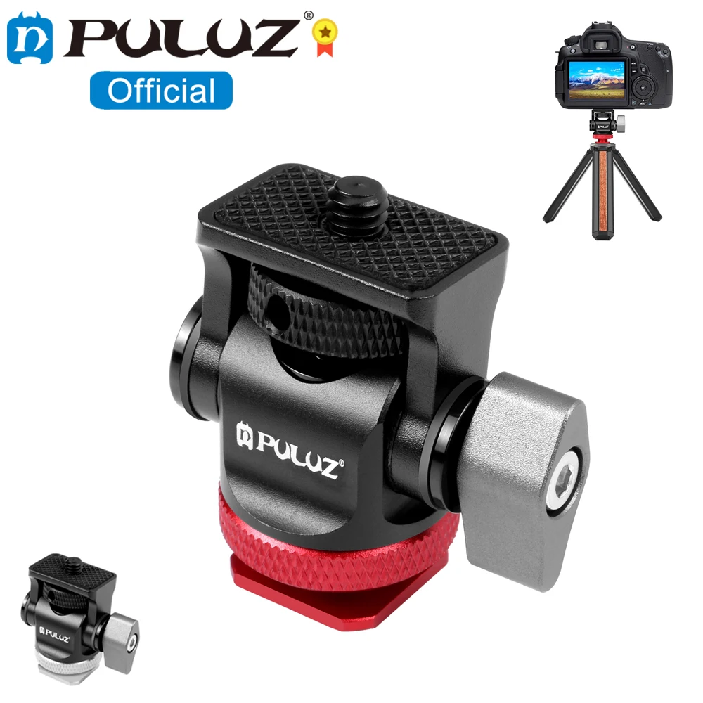 Mini 180-Grad-Swing-Stativ, Kugelkopf, Kaltschuh-Montageadapter mit 1/4 Schraube für Monitor/Videorecorder/Kamera/Telefon Image