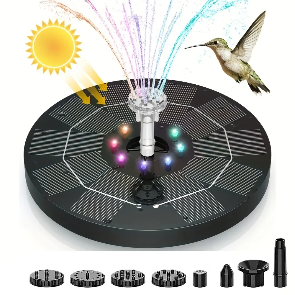 Bunte Solar Wasser Brunnen Pool Teich Brunnen Garten Liefert Dekoration Outdoor Neue Mini Solar Powered Brunnen Vogel Bäder