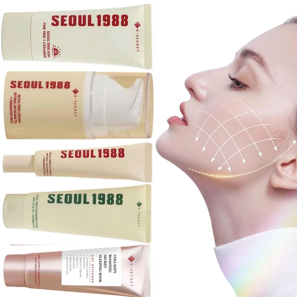 Séoul 1988 rétinol liposome crème de soin du visage riz exfoliant crème hydratante escargot Mucin crème Nicotinamide visage soins de la peau