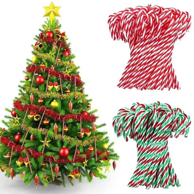 10/20 stücke Weihnachten Acryl Zuckers tangen Weihnachts baum hängen Ornamente Neujahr Party Home Dekorationen Kinder Geschenk Navidad Natal Image