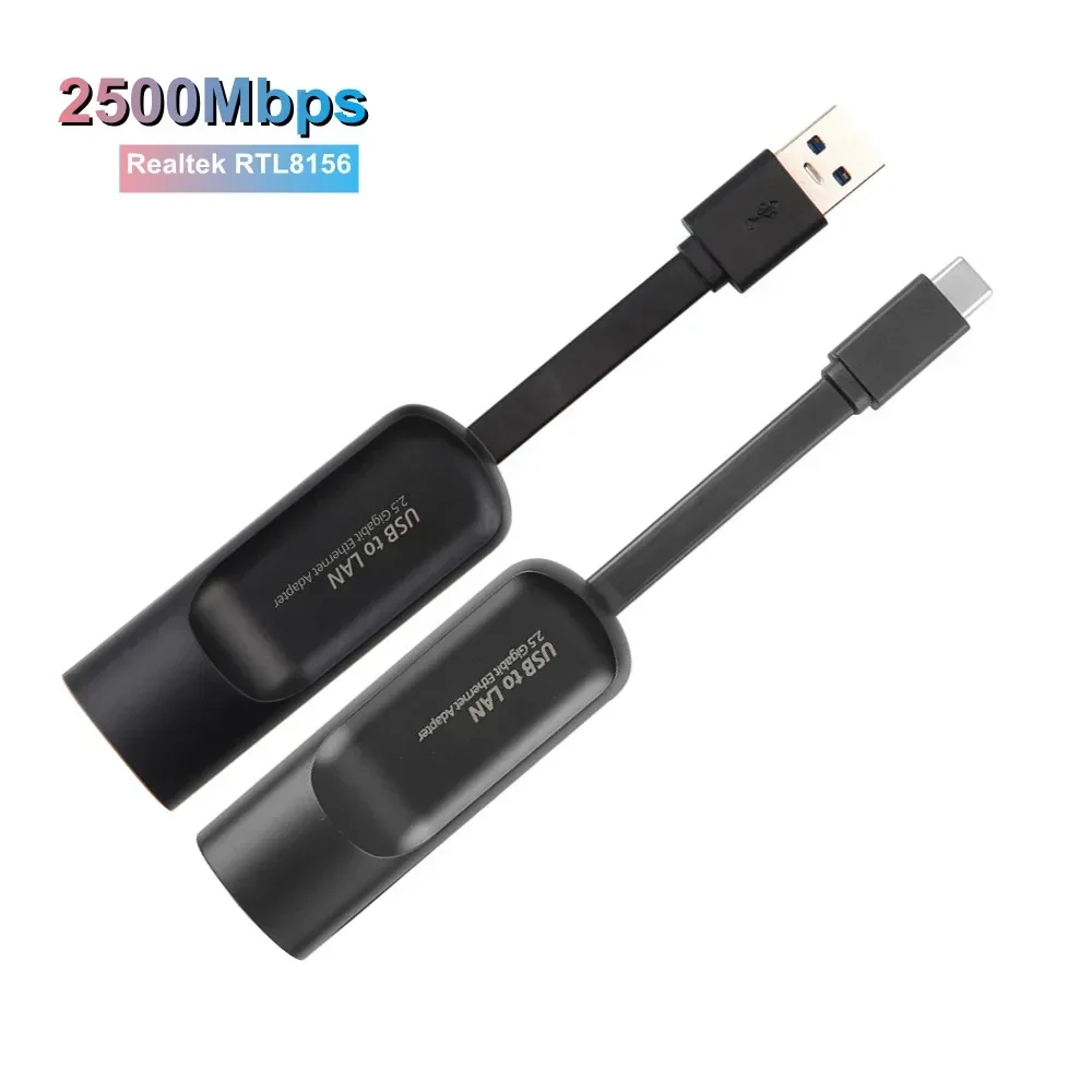 2500 Mbit/s Ethernet-Adapter 2,5 Gigabit USB Typ C auf RJ45 Lan Wired Ethernet Gigabit-Adapter Netzwerkkarte für MacBook iPad Pro Image