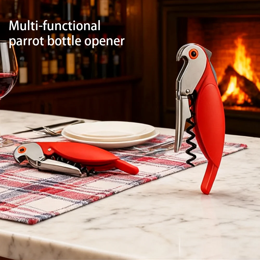 Multifunktionaler Flaschenöffner in Papageienform für Bier und Wein für die Küchenbar oder als einzigartiges Geschenk
