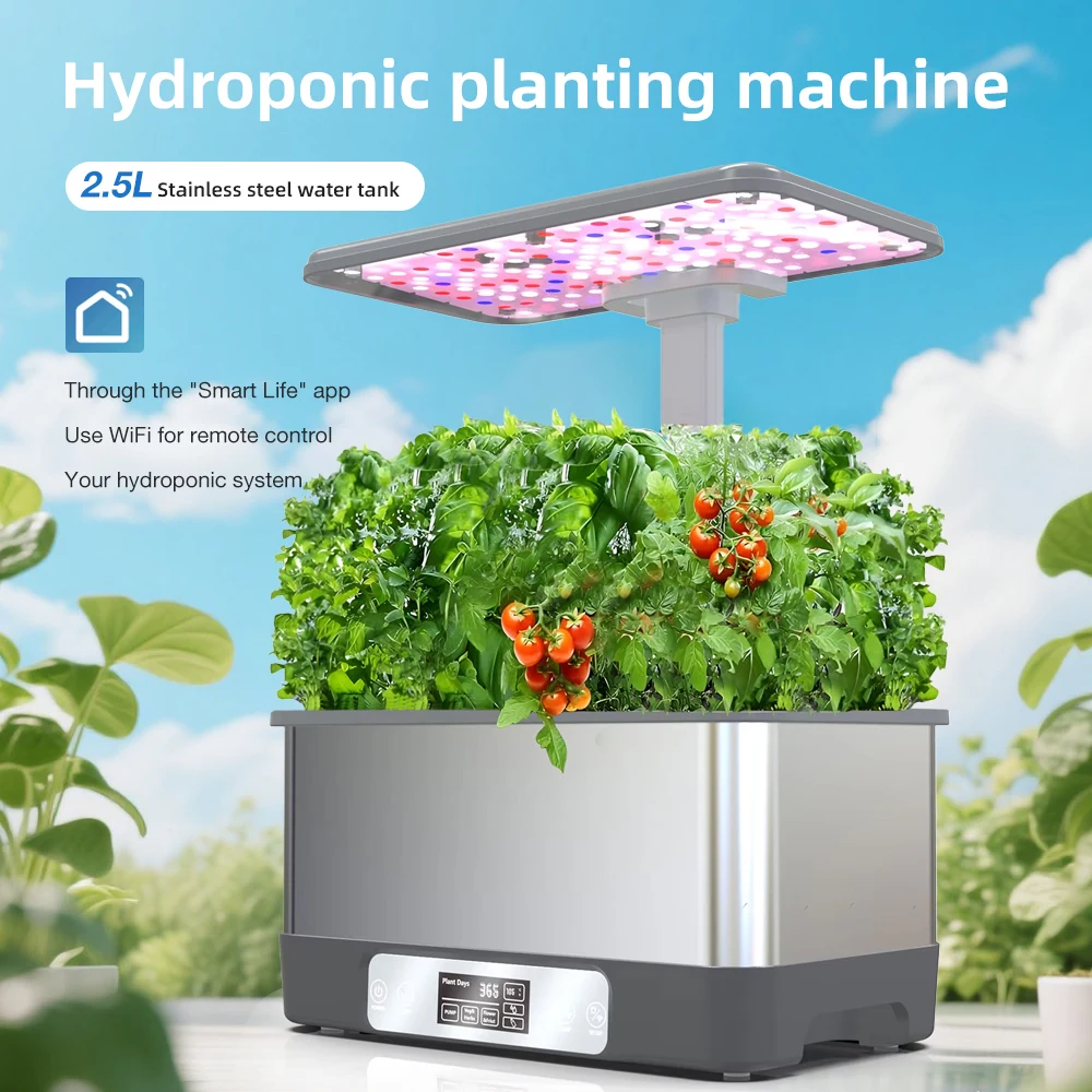 WiFi Plant Hydroponics Growing System Indoor Garden Full Spectrum LED Light Home Self Watering Smart Planting Machine Image