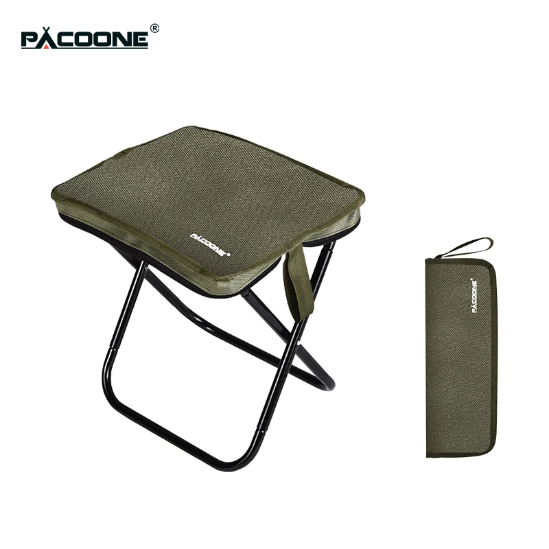 PACOONE Outdoor Camping Stuhl Goldener Klappstuhl aus Aluminiumlegierung mit Tasche Hocker Sitz Angeln Camping Image