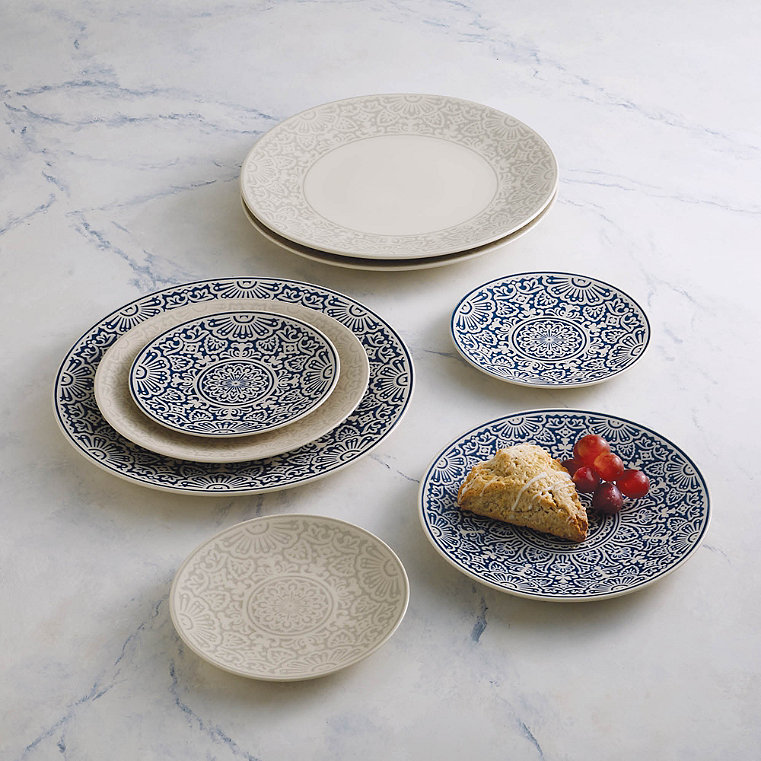 Set of 4 Mariel Dinnerware Collection - Blue, Dinner Plate in Blue - Frontgate