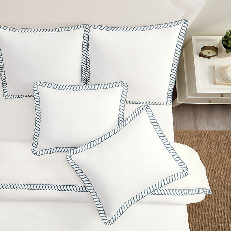 Violette Embroidered Sham - Chartreuse Standard - Ballard Designs