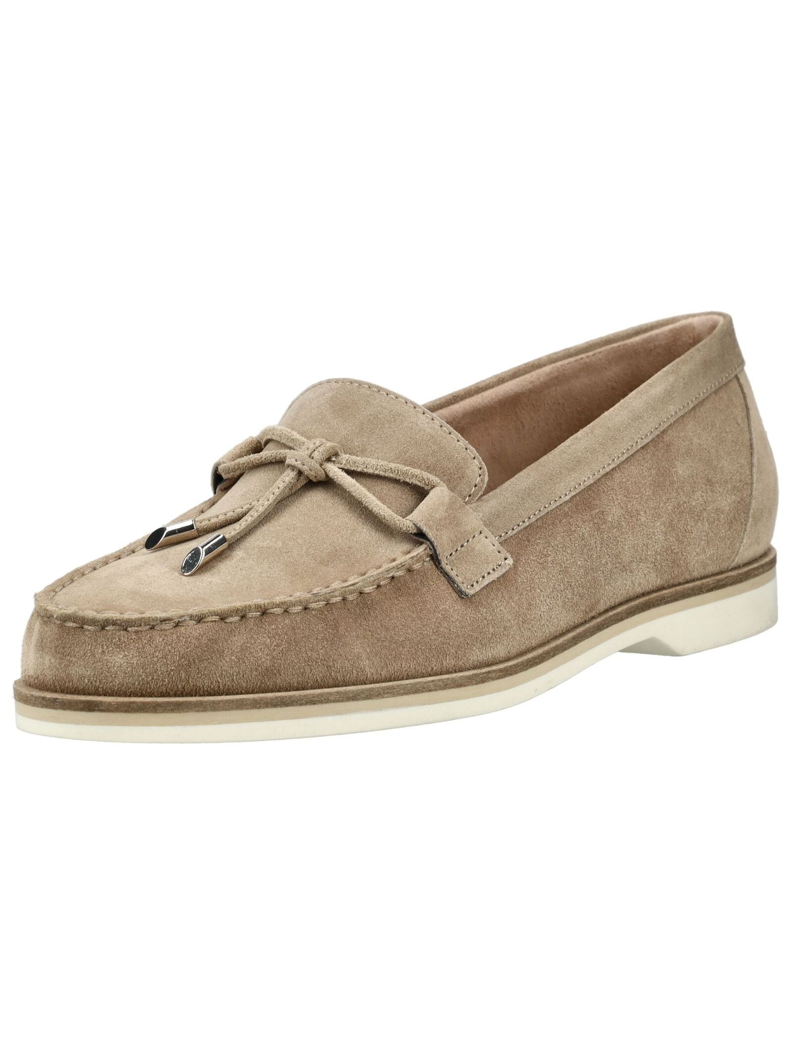 Slipper PAUL GREEN "Paul Green Slipper Veloursleder", Damen, Gr. 41, beige, Veloursleder, Schuhe Slipper