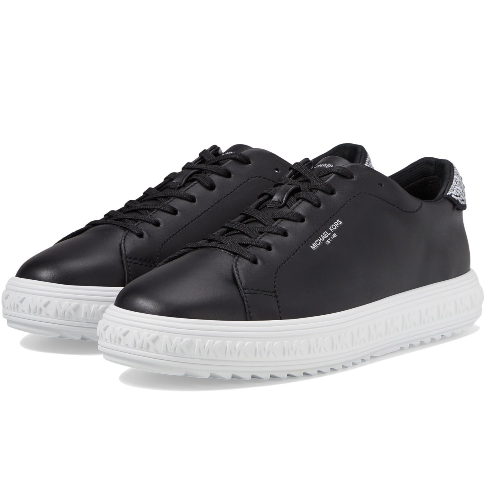 Michael Kors Shoes | Woman's Michael Michael Kors Grove Lace-Up Sneaker Black Size 11 M | Color: Black | Size: 11