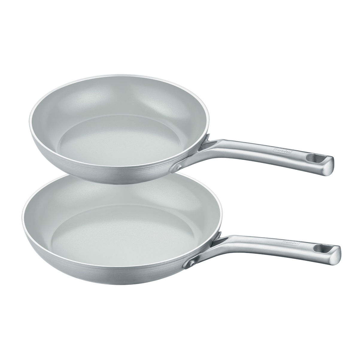 Berndes 2-teiliges Set Bratpfanne 24+28 cm, Aluminium, recycelt, grau - b.free Image