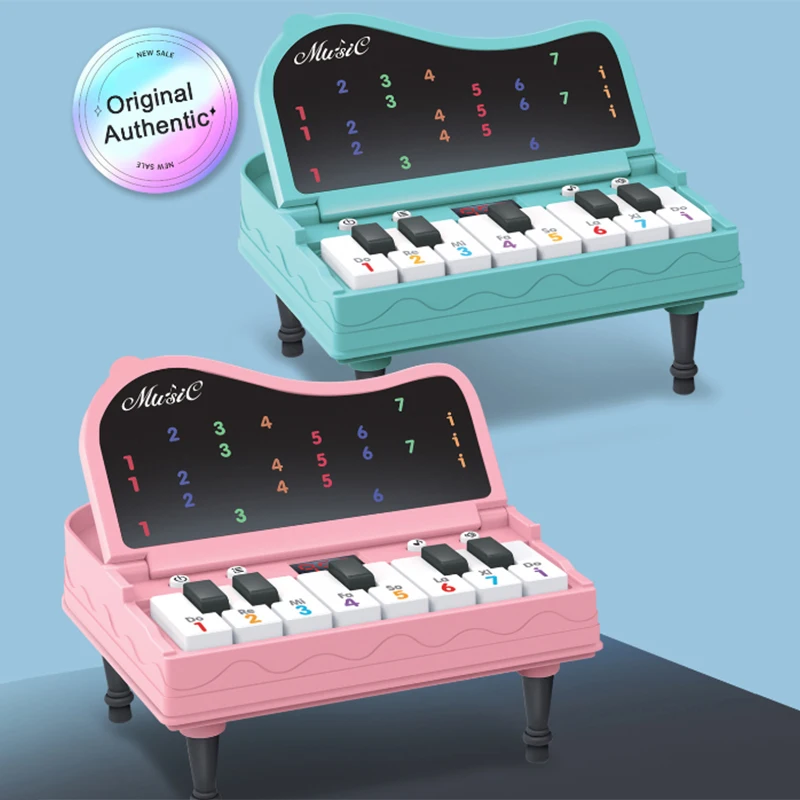 Handheld-Mini-Desktop-Klavier, Beleuchtungsmusik, elektronischer Tastaturrhythmus und Spielekonsole für die Durchgangsstufen Image