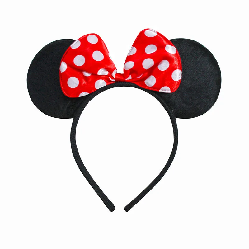Anime Mickey Mouse Ohr Stirnband Haar Ornament Mickey Mouse Stirnband Minnie Bogen koreanischen Stirnband Stirnband Clip Mädchen Geschenke Image