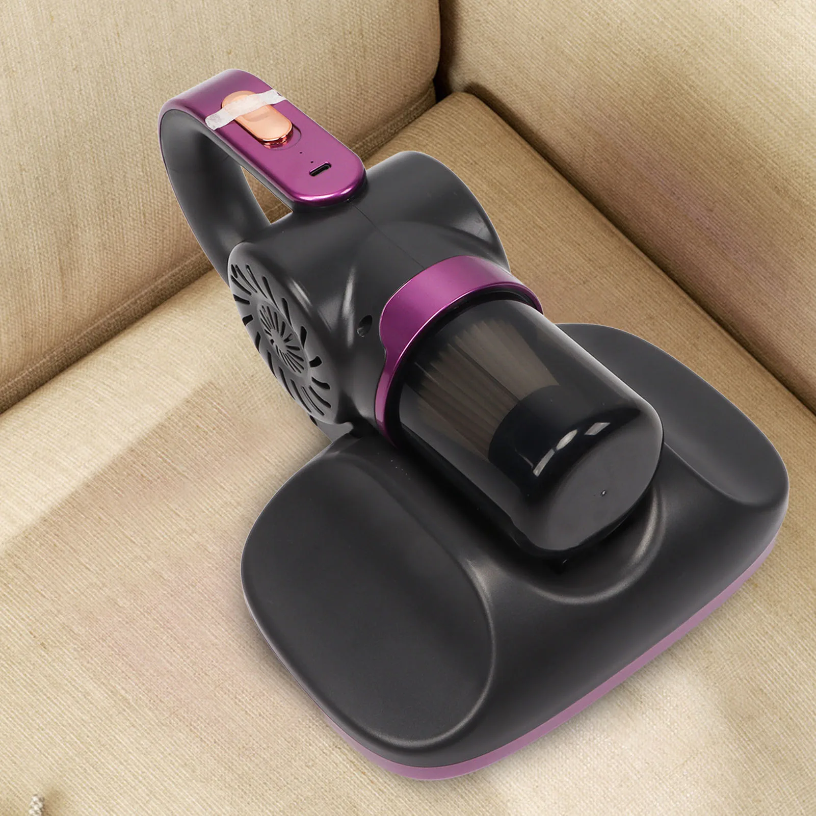 Kabelloser Matratzen-Staubsauger mit UV-Beleuchtung, 11 kPa Saugleistung, leistungsstarker USB-Bett-Staubsauger Image