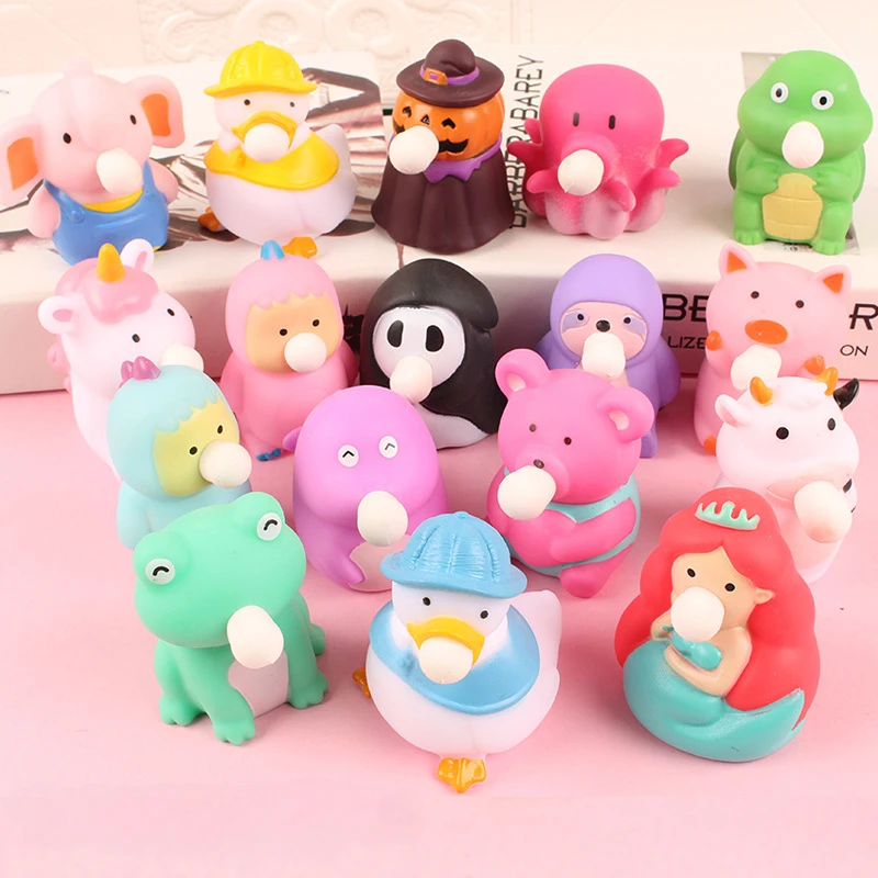 1PC Squeeze Spielzeug Nette Blase Squishy Spielzeug Stress Relief Zappeln Spielzeug Squishy Bälle Meerjungfrau Einhorn Faultier Tiere für Kinder Erwachsene Image