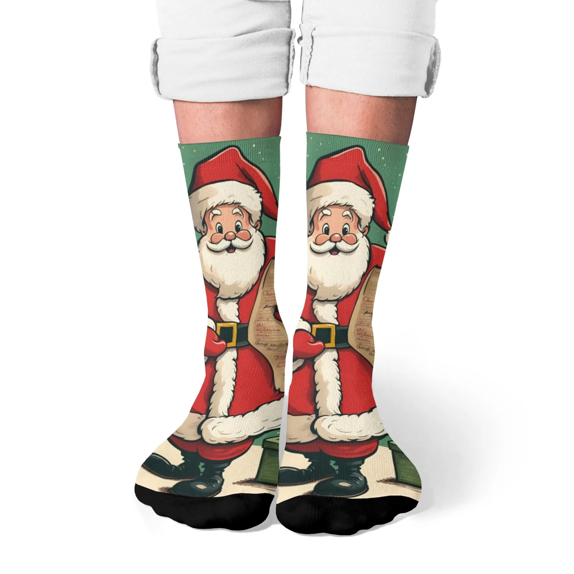 Lustige süße Weihnachtsmann Happy Socken Unisex Neuheit Harajuku Cartoon Socken weiche warme rutschfeste Mode Casual Socken Weihnachtsgeschenk Image
