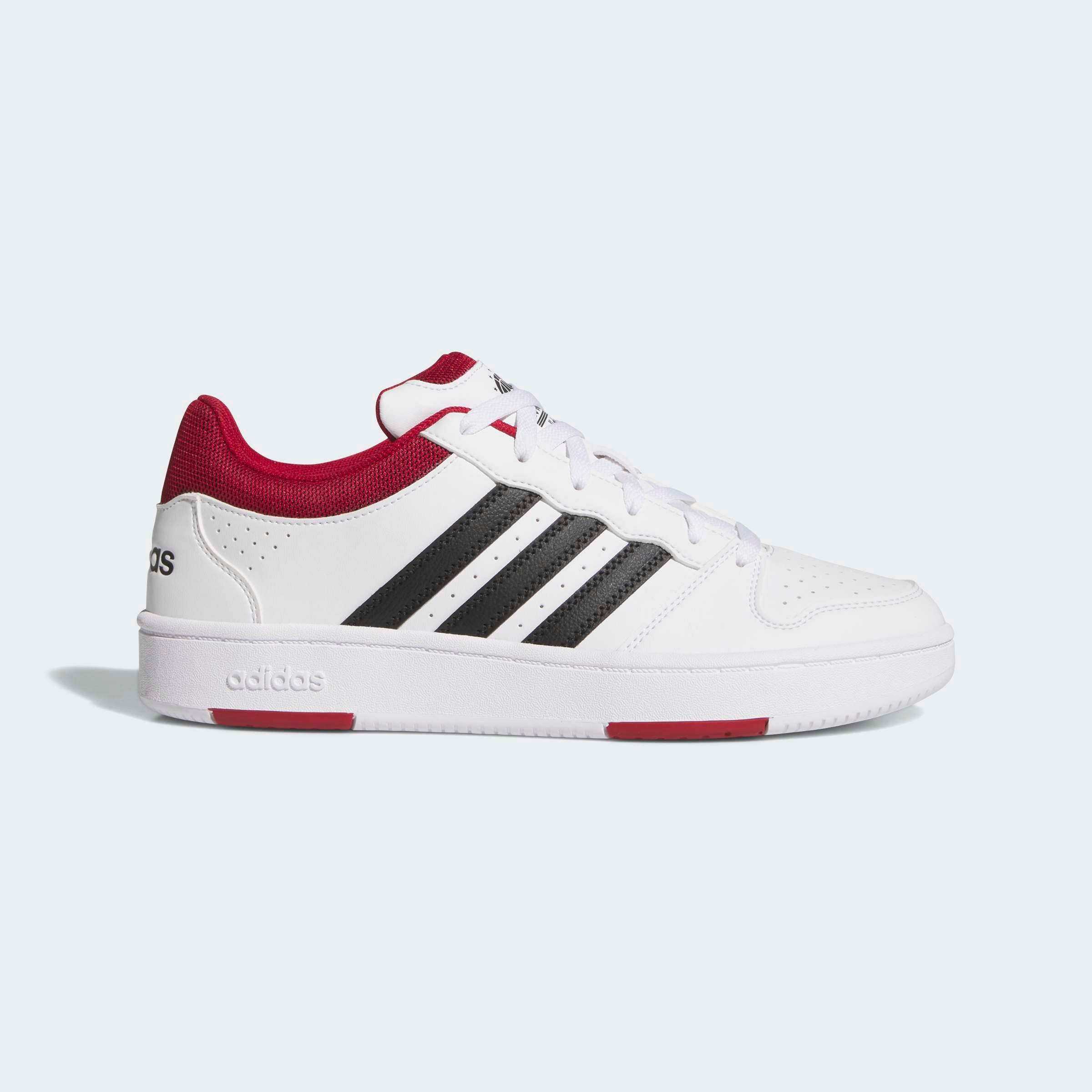 Sneaker ADIDAS SPORTSWEAR "HOOPS CLASSIC", Damen, Gr. 47, cloud weiß, team victory rot, core schwarz, Synthetik, Schuhe Sneaker