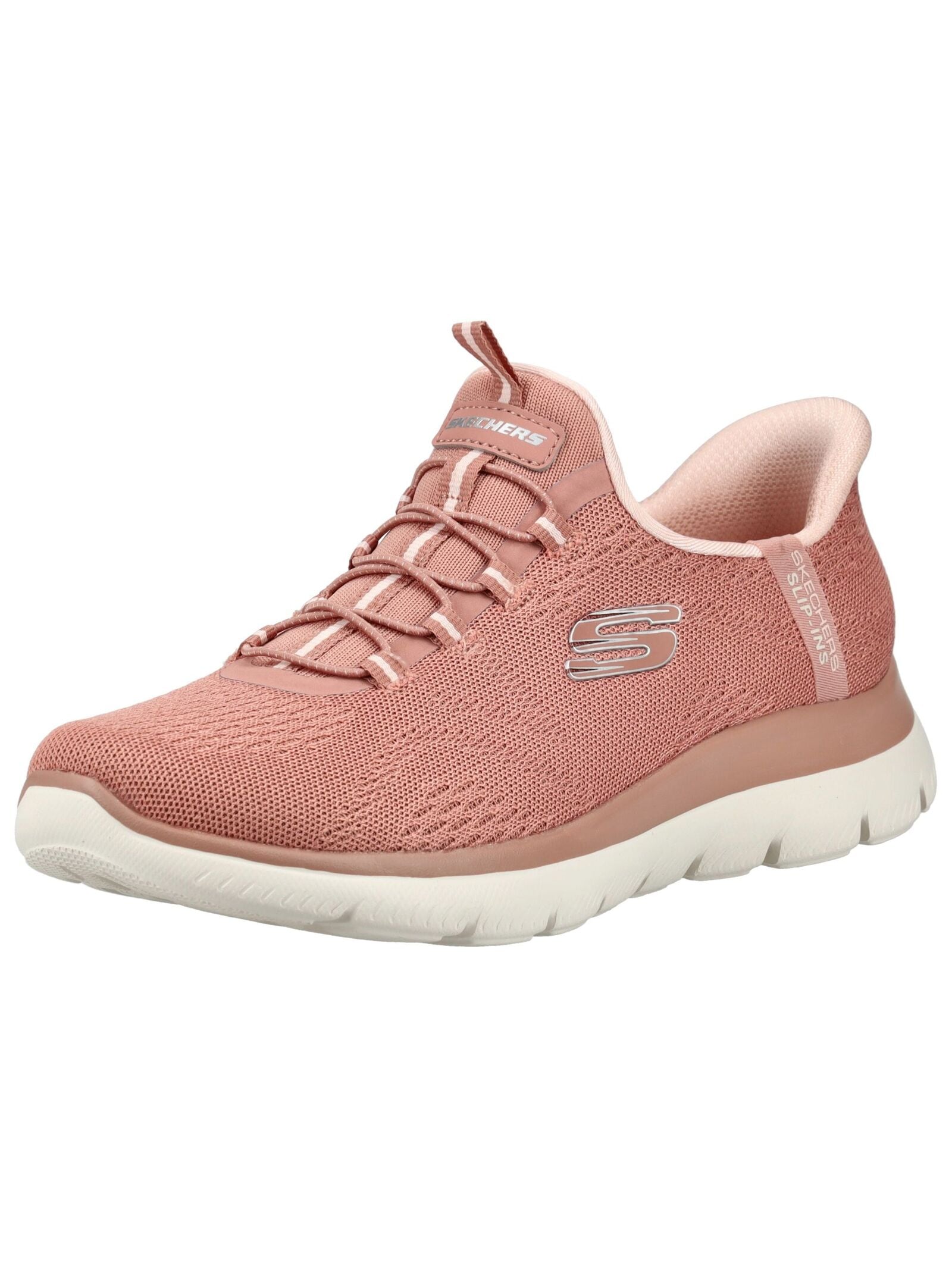 Sneaker SKECHERS "Skechers Sneaker Textil", Damen, Gr. 42, rosa, Textil, Schuhe Sneaker