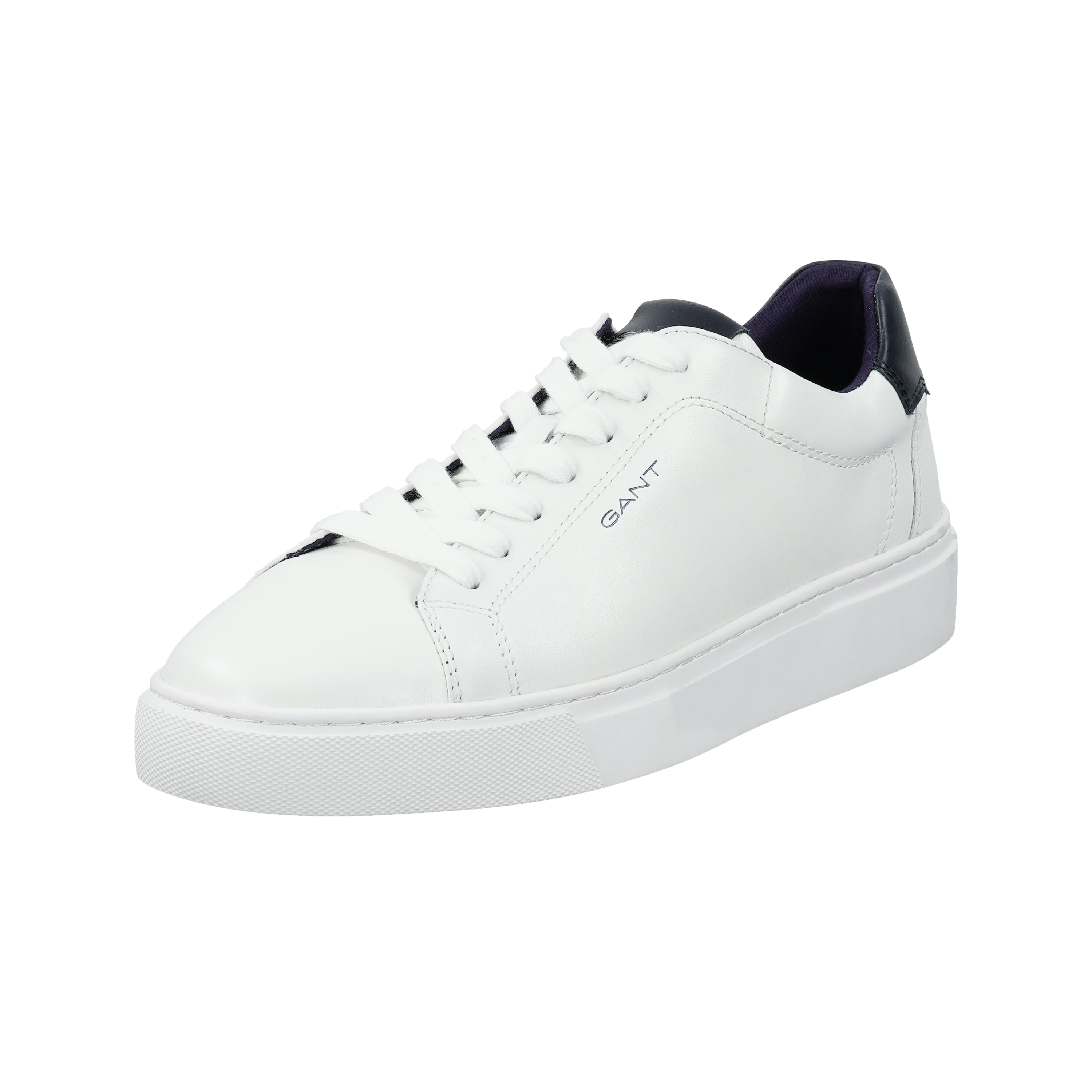 Sneaker GANT "Mc Julien", Damen, Gr. 44, weiß, marine, Leder, colorblocking, Schuhe Sneaker, Business Schnürschuh, Retro Sneaker mit Lederinnensohle