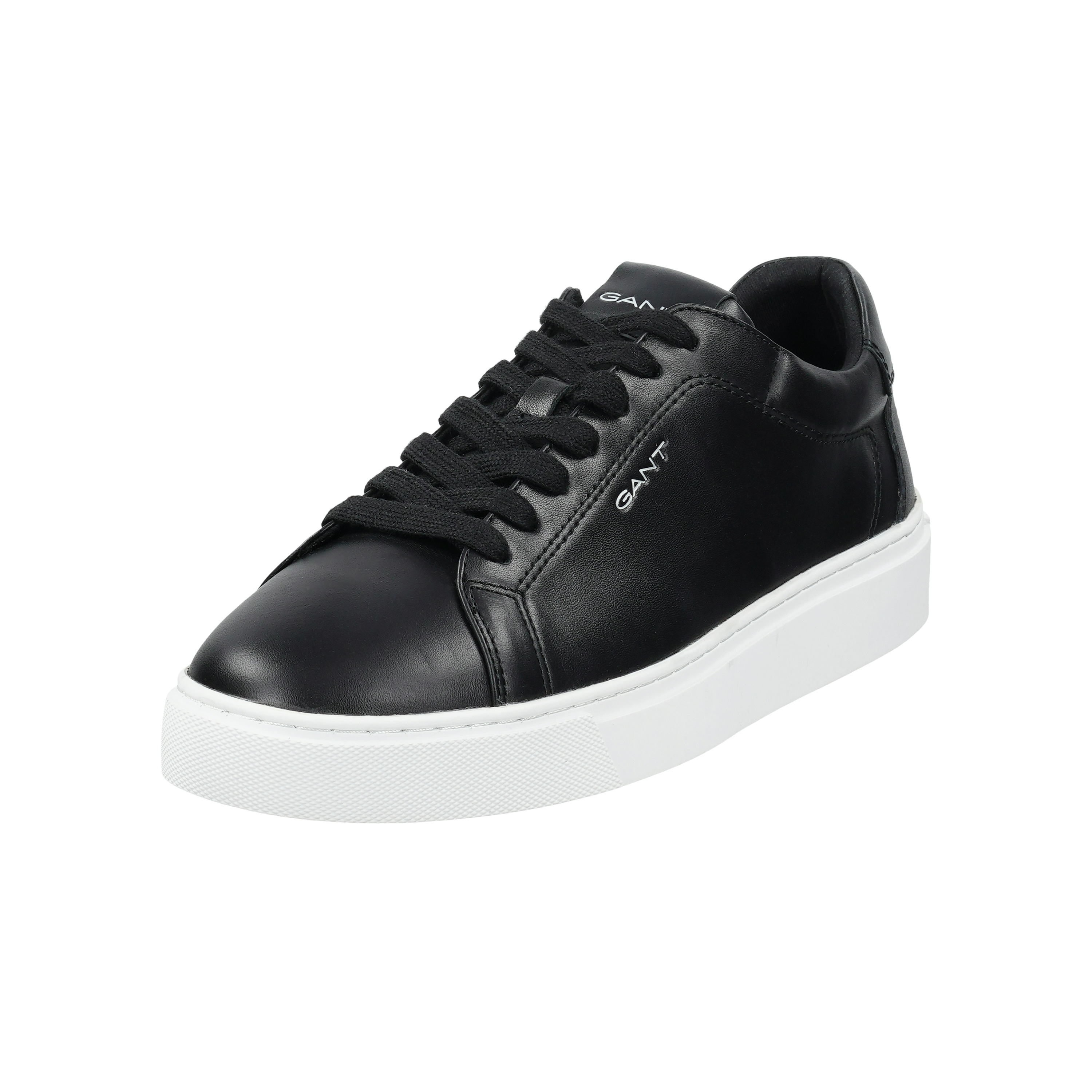 Sneaker GANT "Mc Julien", Damen, Gr. 44, schwarz, weiß, Leder, Schuhe Sneaker, Business Schnürschuh, Retro Sneaker mit Lederinnensohle