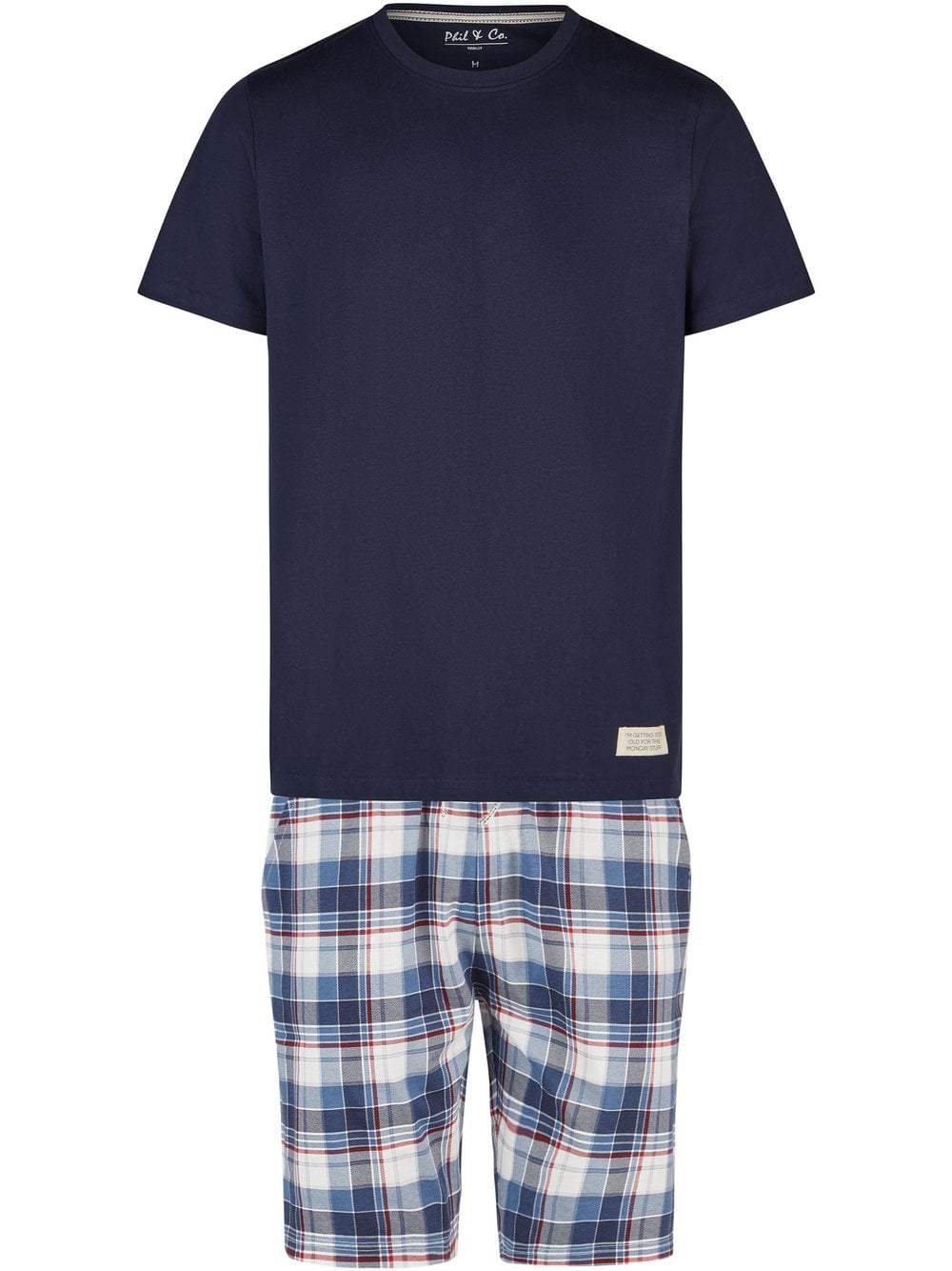 Phil & Co. Berlin Pyjama Herren blau, L Image