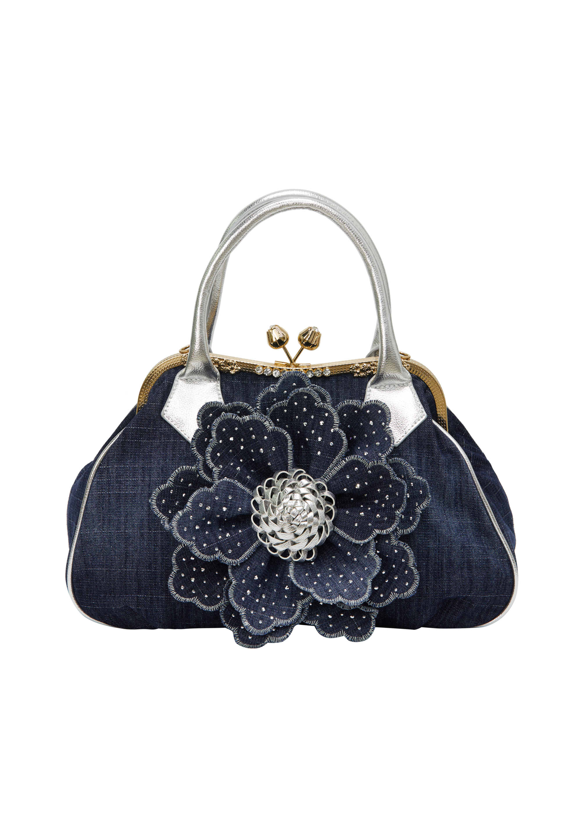 usha Handtasche Handtasche Frauen Silberner Denim Image