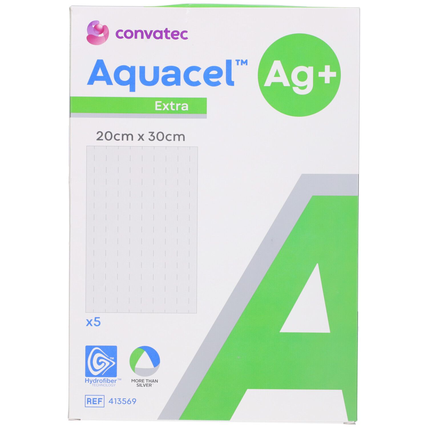 Convatec Aquacel AG+ Extra Medicazione in Hydrofiber e Ioni Argento In