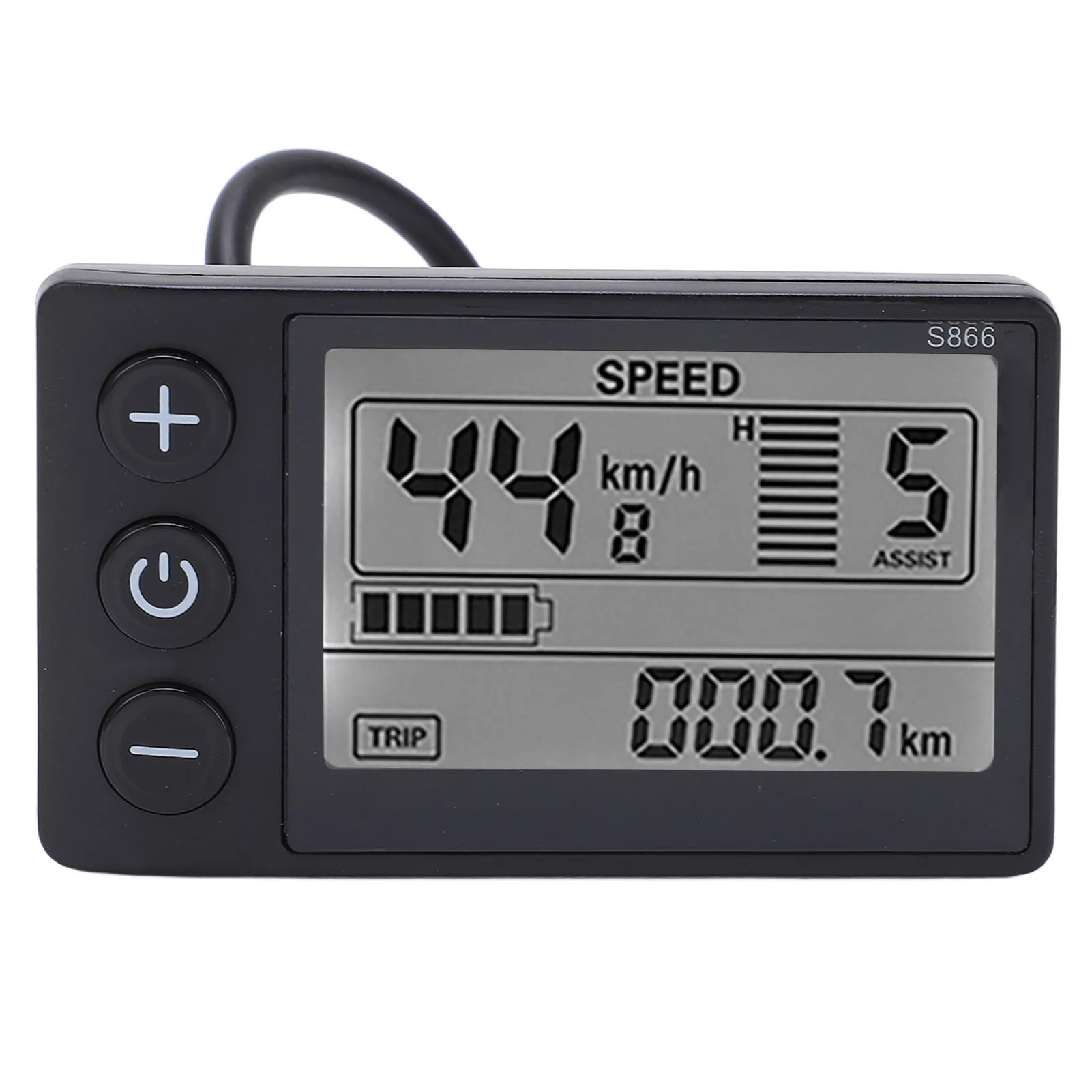 S866 E-Bike LCD-Display-Messgerät 24V 36V 48V Bedienfeld mit wasserdichtem Stecker Image
