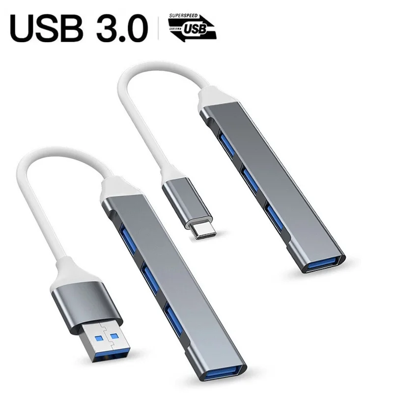 Typ C OTG Adapter 4 in 1 Typ C zu USB A 3,0 HUB High Speed Multi Ports Splitter für Huawei Xiaomi Smartphone MacBook Notebook Image
