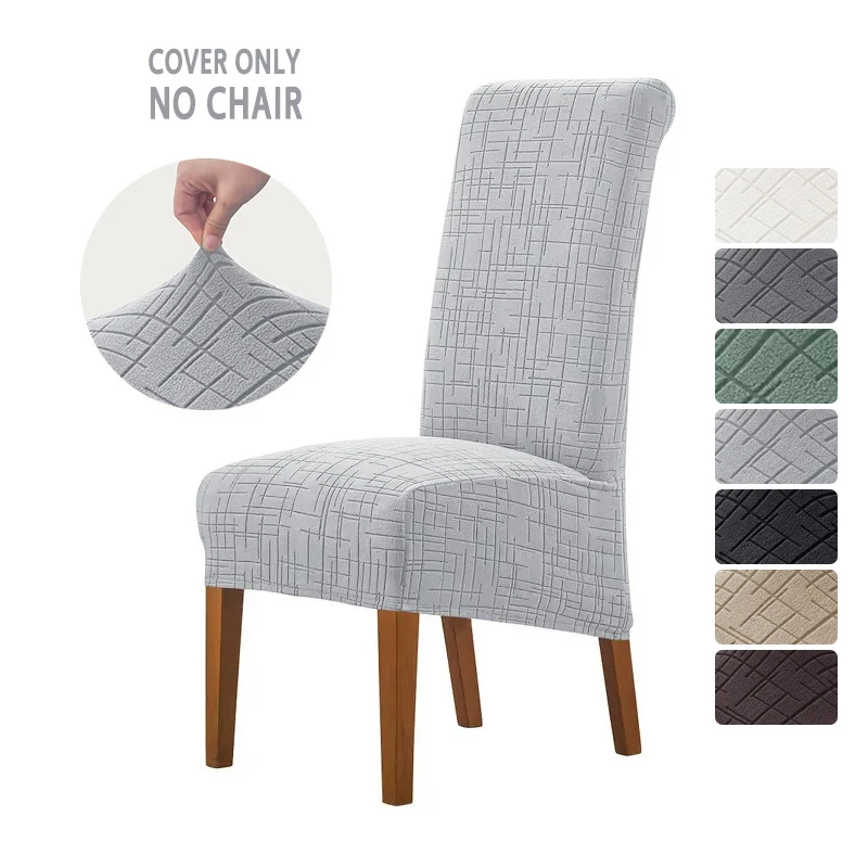 1/2/4/6 stücke Nordic XL Esszimmer Stuhl Abdeckungen Hohe Rückenlehne Stretch Stuhl Schonbezüge Jacquard Stuhl Sitz Abdeckung für Hochzeit Bankett Party Image