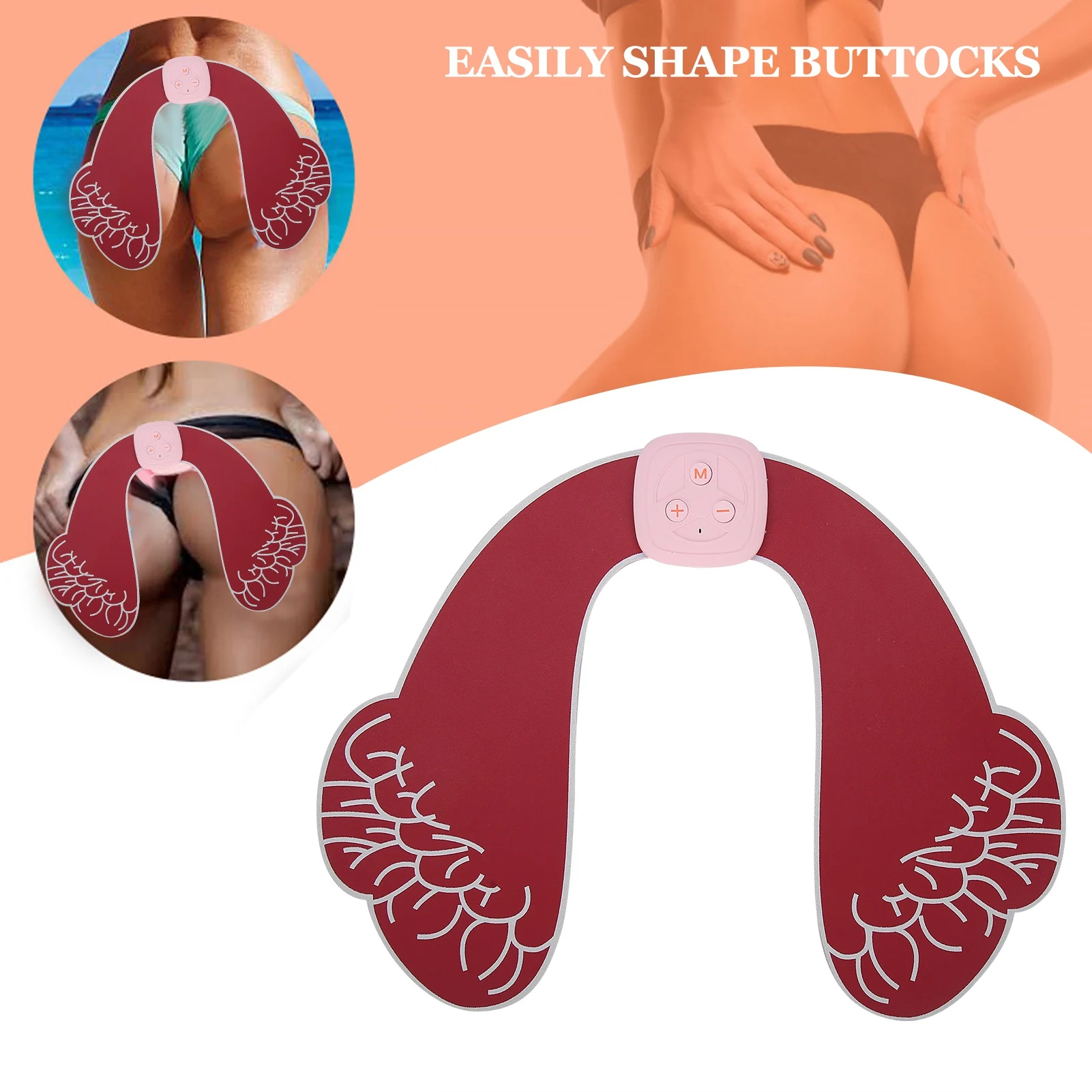 Elektrischer Gesäßtoner, elektrischer Hüfttrainer, ferngesteuerter Gesäßmuskelstimulator, wiederaufladbarer Hebe-Gesäßtoner, Hüfthebemaschine Image